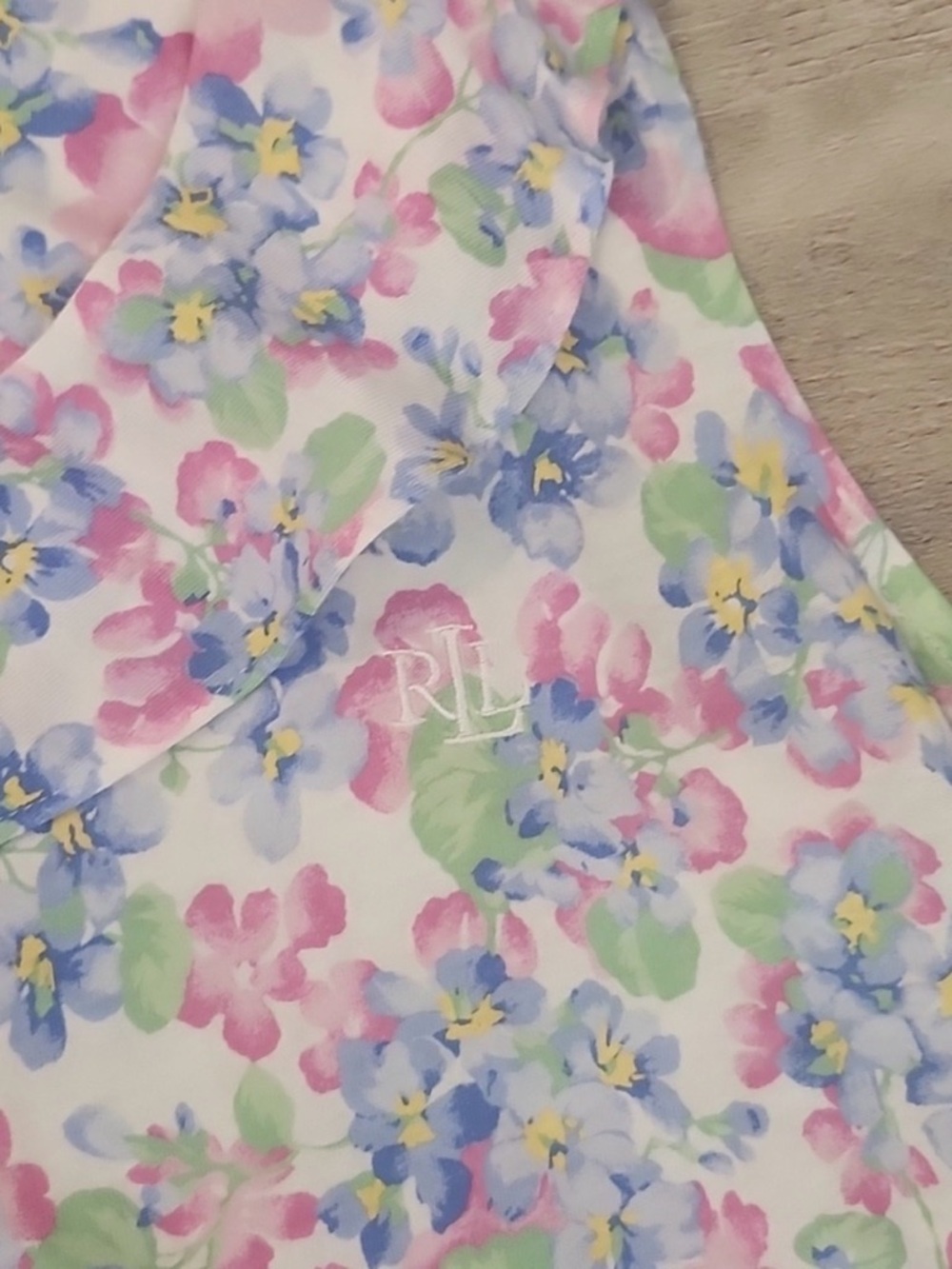 Lauren Ralph Lauren Floral Sleeveless Ruffle Neck Button Down Capri Pajamas XL - Picture 5 of 6